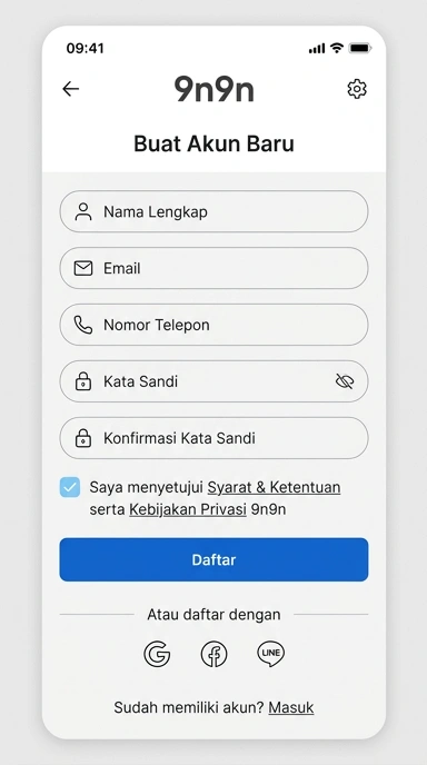Buat Akun Baru 9n9n dengan Mudah