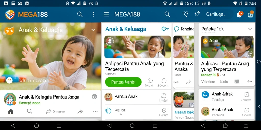 Antarmuka MEGA188 menunjukkan fitur Pantau Anak yang mudah digunakan.