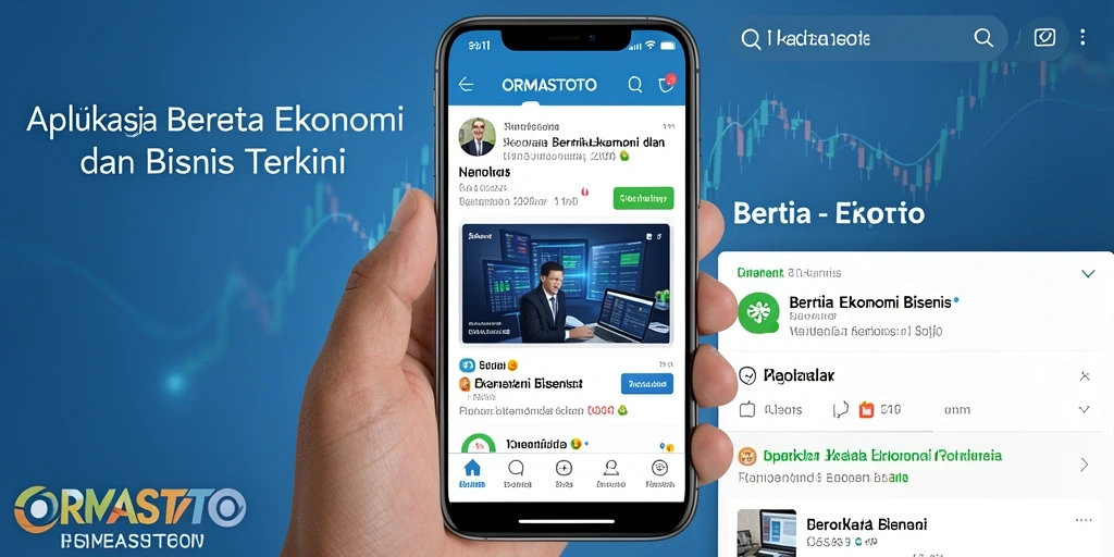 Antarmuka menarik dengan berita ekonomi terkini dan analisis pasar.