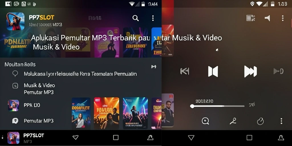 Antarmuka menarik PP7SLOT untuk pengalaman Pemutar MP3 yang menyenangkan.