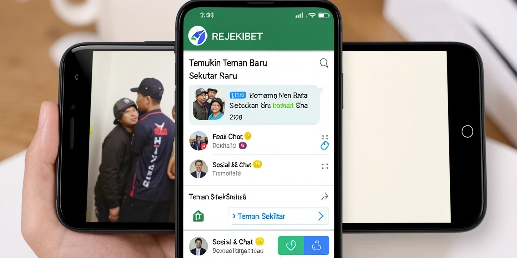 Antarmuka pengguna REJEKIBET yang intuitif untuk mencari teman baru.