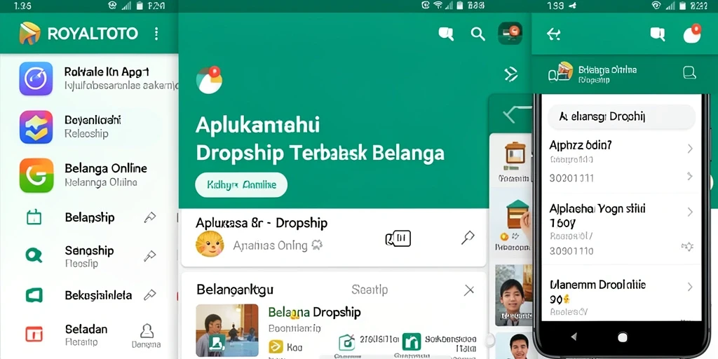 Tampilan antarmuka ROYALTOTO yang intuitif untuk dropship.