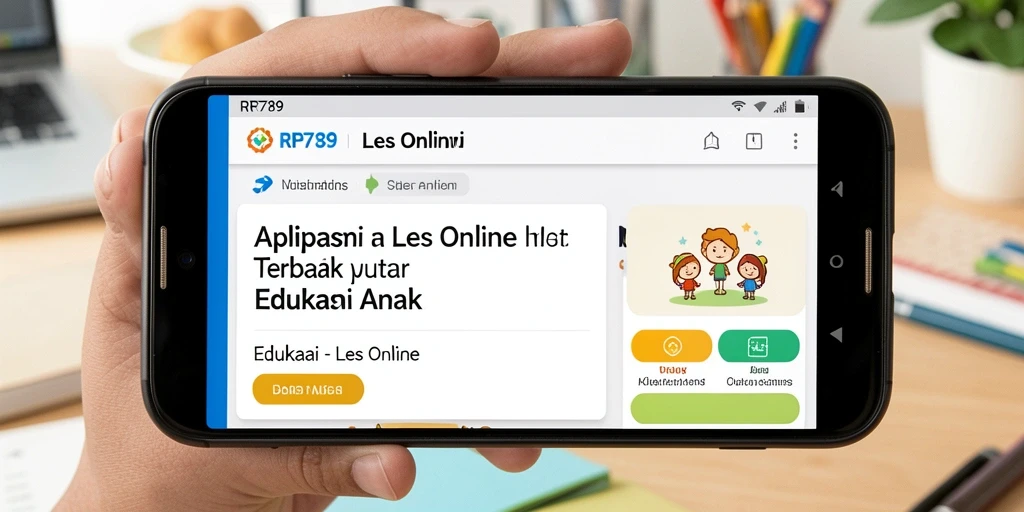 Tampilan antarmuka aplikasi RR789 untuk Les Online yang menarik.