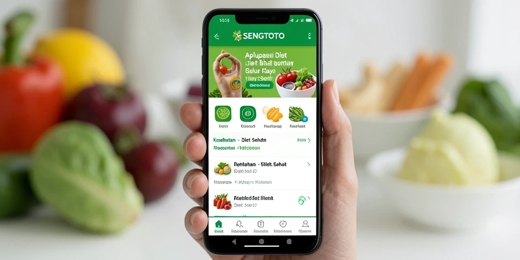 Antarmuka aplikasi SENGTOTO yang menarik dan fungsional untuk diet sehat.